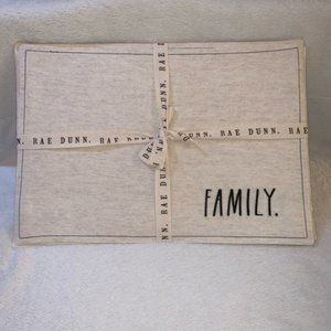 Rae Dunn 4 Embroidered Family Placements